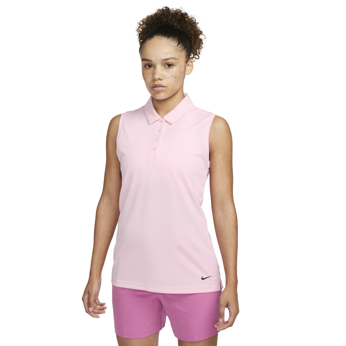 Nike Women&#39;s Dri-FIT Victory Sleeveless Golf Polo Women&#39;s Shirt Nike Soft Pink SMALL 