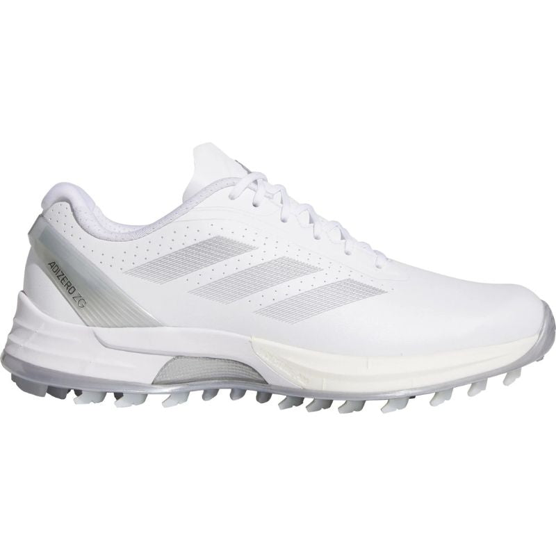 adidas Women's Adizero ZG Spikeless Golf Shoes Cloud White Silver Metallic Grey Two Medium