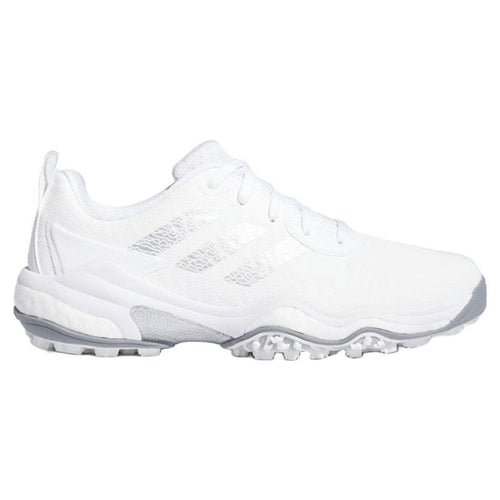 adidas Women's Codechaos 25 Spikeless Golf Shoes Cloud White Silver Metallic Grey Two Medium