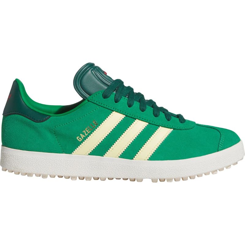 adidas Gazelle Spikeless Golf Shoes Green Almost Yellow Collegiate Green Medium