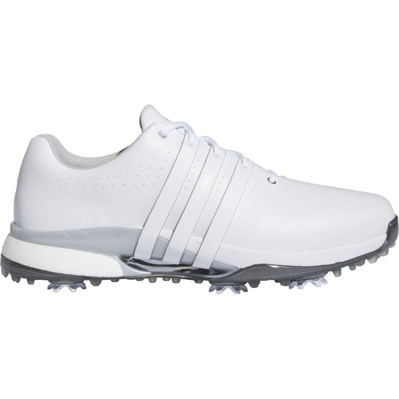 adidas Tour360 24 Golf Shoes Cloud White Silver Metallic Medium