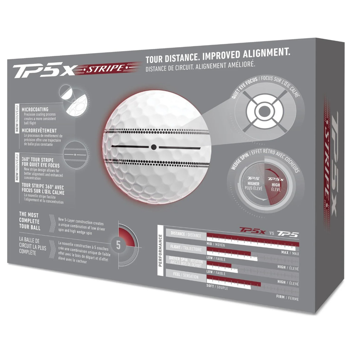 TaylorMade TP5x Stripe Golf Balls - Buy 3dz Get 4th FREE