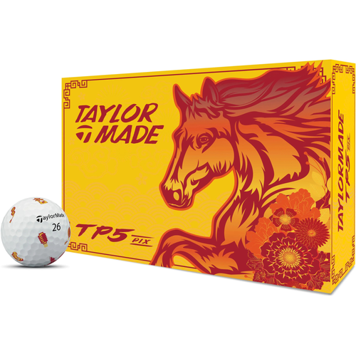 TaylorMade TP5 pix Lunar New Year Golf Balls - Limited Edition White