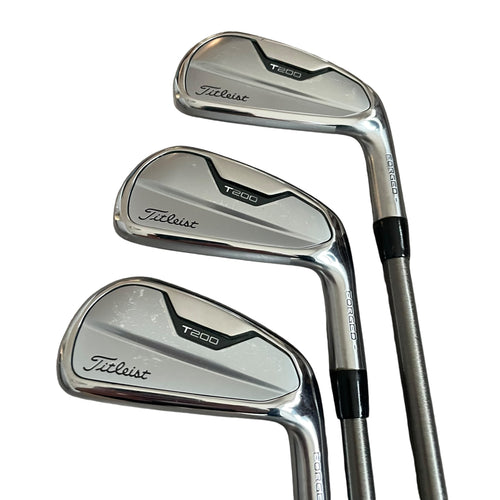 Titleist T200ii Iron Set - Graphite - 5i-7i - Demo Iron set Titleist Right Stiff Graphite - Aerotech SteelFiber i100 CW (+$79 Upcharge) (1° WEAK)