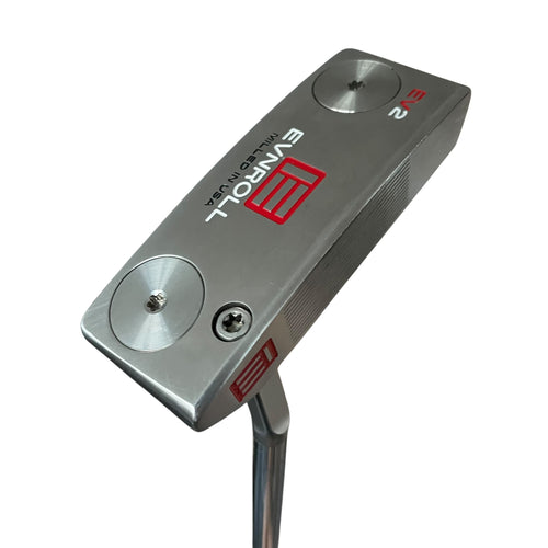 EVNROLL EV2 MidBlade Putter - Inline Short Slant - Indoor Demo Putter EVNROLL Right 33" EVNROLL TourTac White