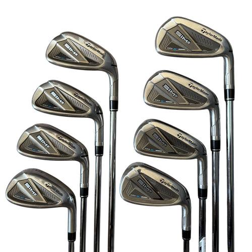 TaylorMade SIM2 Max Iron Set - 5-PW, AW, SW - Steel - Used Stiff Steel - KBS MAX 85 MT