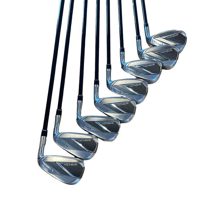 TaylorMade Stealth Iron Set - 5-PW, AW, SW - Graphite - Used Iron set Taylormade Right Regular Graphite - FUJIKURA VENTUS RED