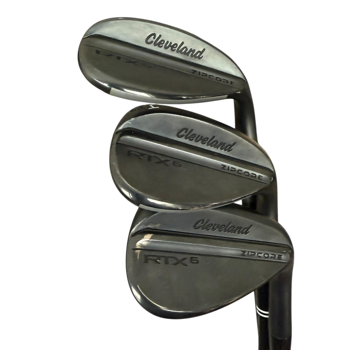 Cleveland RTX 6 Zipcore Black Satin Wedge Set - 50.10° / 54.10° / 58.10° - Indoor Demo