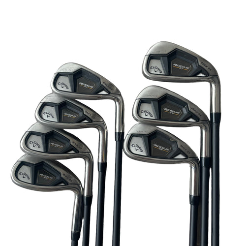 Callaway Rogue ST Max OS Lite Iron Set - 6-PW, AW, GW - Used Iron set Callaway Right Senior Graphite - PROJECT X Cypher 50