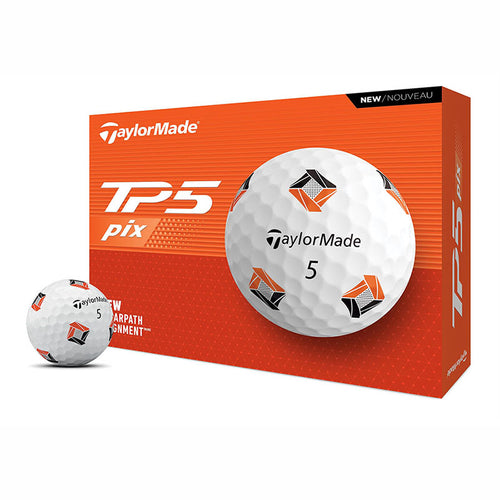 TaylorMade TP5 PIX Golf Balls Golf Balls Taylormade White  