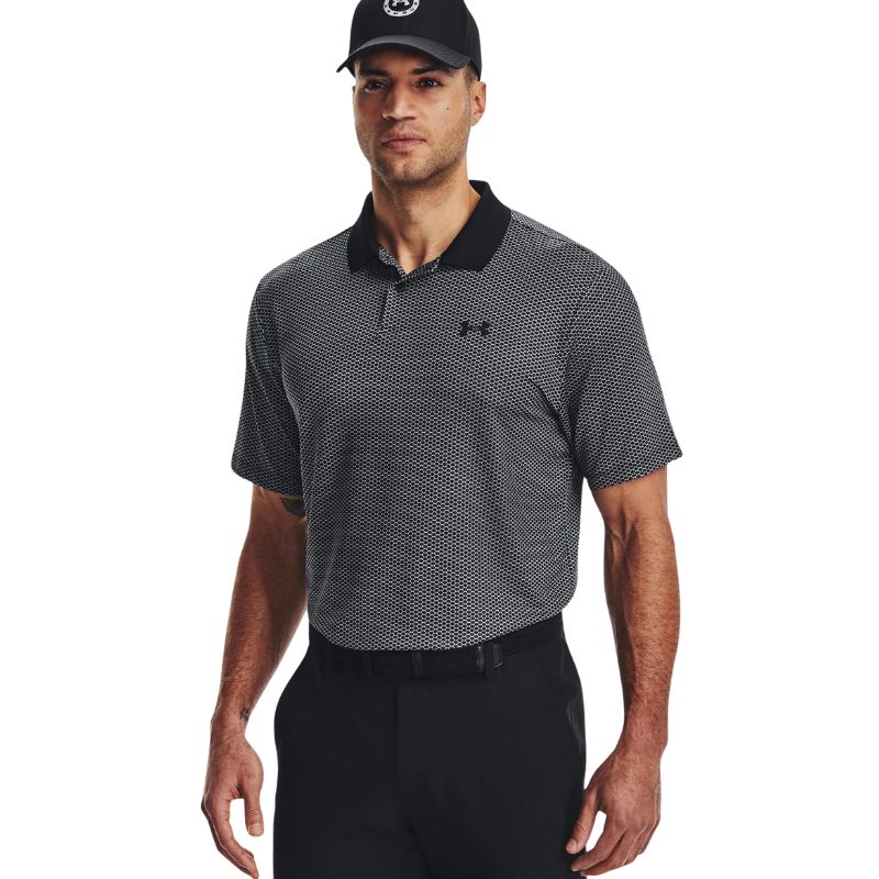 Under Armour Performance 3.0 Printed Golf Polo Men&#39;s Shirt Under Armour Black SMALL 