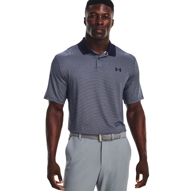 Under Armour Performance 3.0 Printed Golf Polo Men&#39;s Shirt Under Armour Navy SMALL 