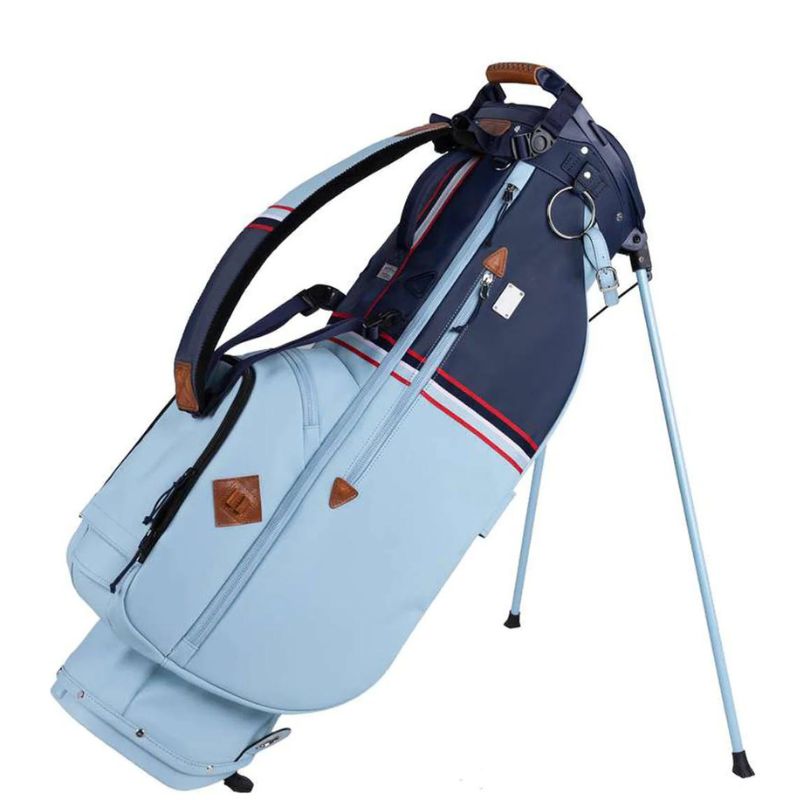 Sun Mountain 2023 Mid-Stripe Stand Bag - Single Strap Stand Bag Sun Mountain Frost/Navy/Red  