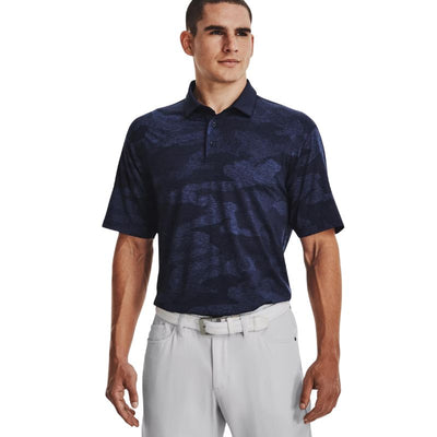 Under Armour Playoff 2.0 Camo Jacquard Polo Men's Shirt Under Armour Midnight Navy SMALL