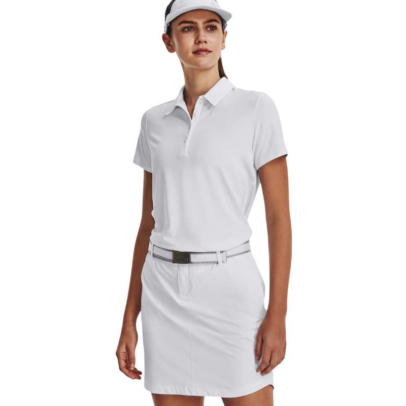 Under Armour Women&#39;s Playoff Short Sleeve Polo Women&#39;s Shirt Under Armour White XS 