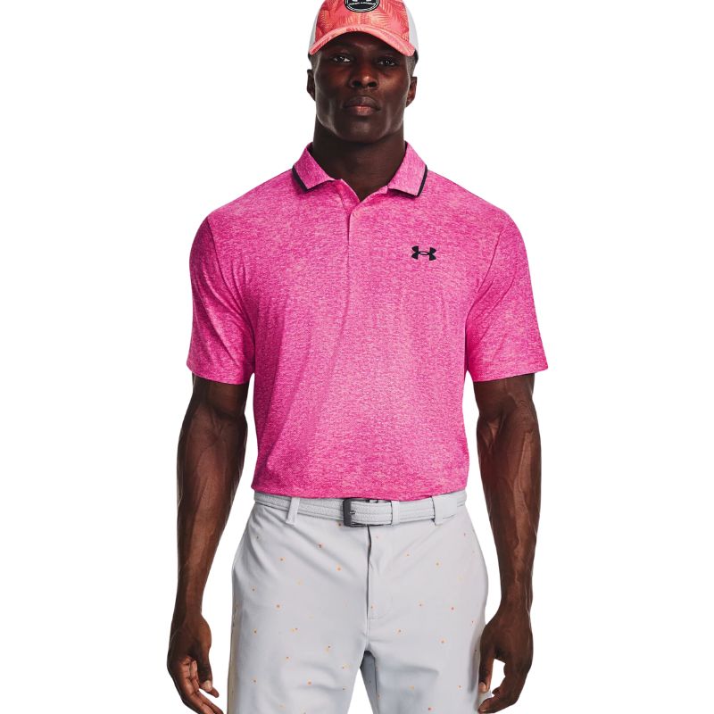 Under Armour Iso-Chill Golf Polo Men&#39;s Shirt Under Armour Pink Shock SMALL 