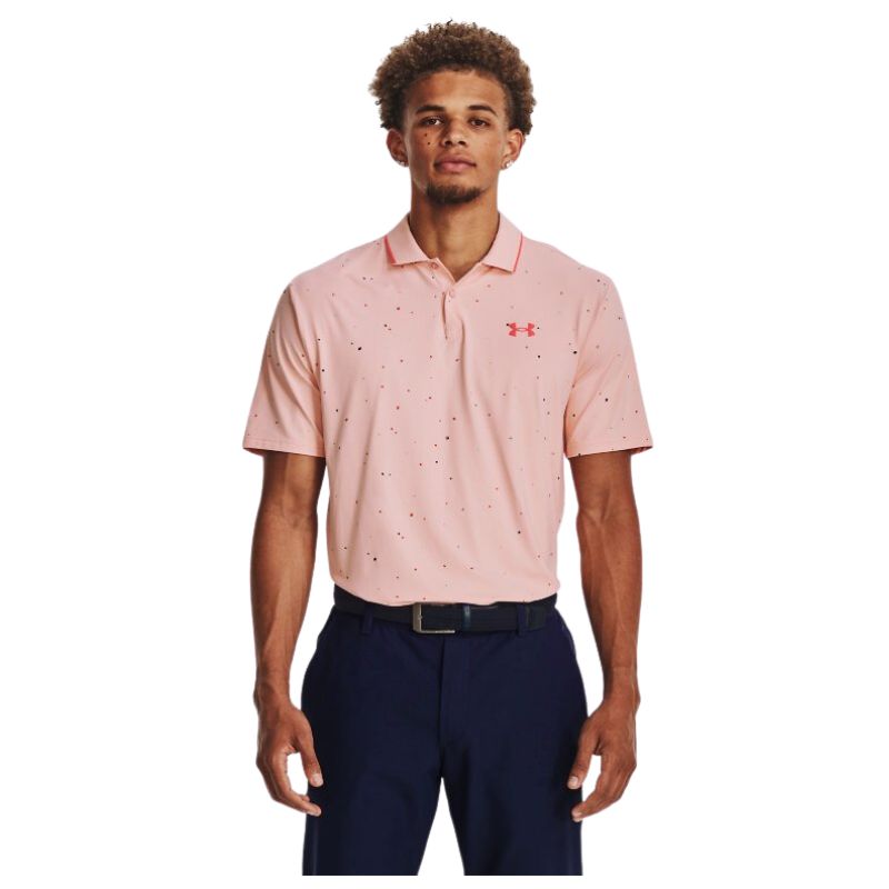 Under Armour Iso-Chill Verge Golf Polo Men&#39;s Shirt Under Armour Pink Fizz SMALL 