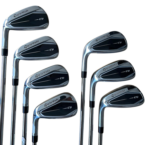 TaylorMade Qi10 Iron Set - 5-PW, AW - Indoor Demo Left Stiff Steel - KBS MAX 85g
