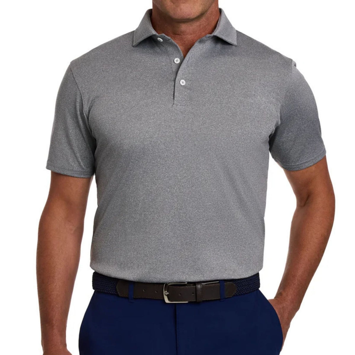 Holderness & Bourne The Anderson Polo Heathered Grey