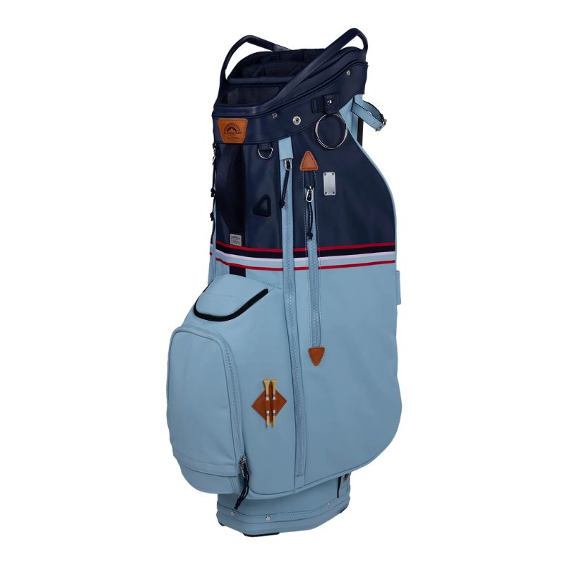 Sun Mountain 2023 Mid-Stripe 14-Way Cart Bag Cart bag Sun Mountain Frost/Navy/Red  