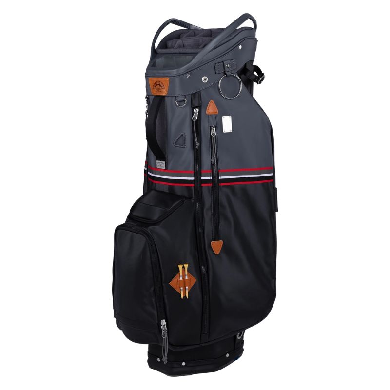 Sun Mountain 2023 Mid-Stripe 14-Way Cart Bag Cart bag Sun Mountain Black/Gunmetal/Red  