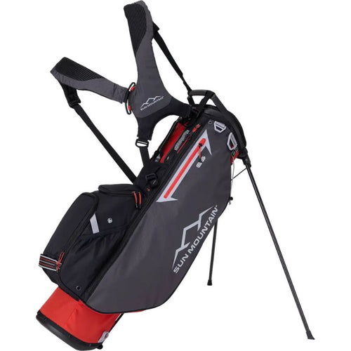 Sun Mountain 2024 3.5 LS Stand Bag Red Black Steel