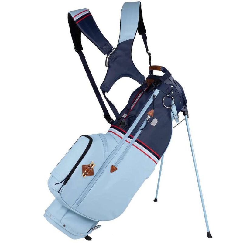 Sun Mountain 2023 Mid-Stripe 14-Way Stand Bag Stand Bag Sun Mountain Frost/Navy/Red  