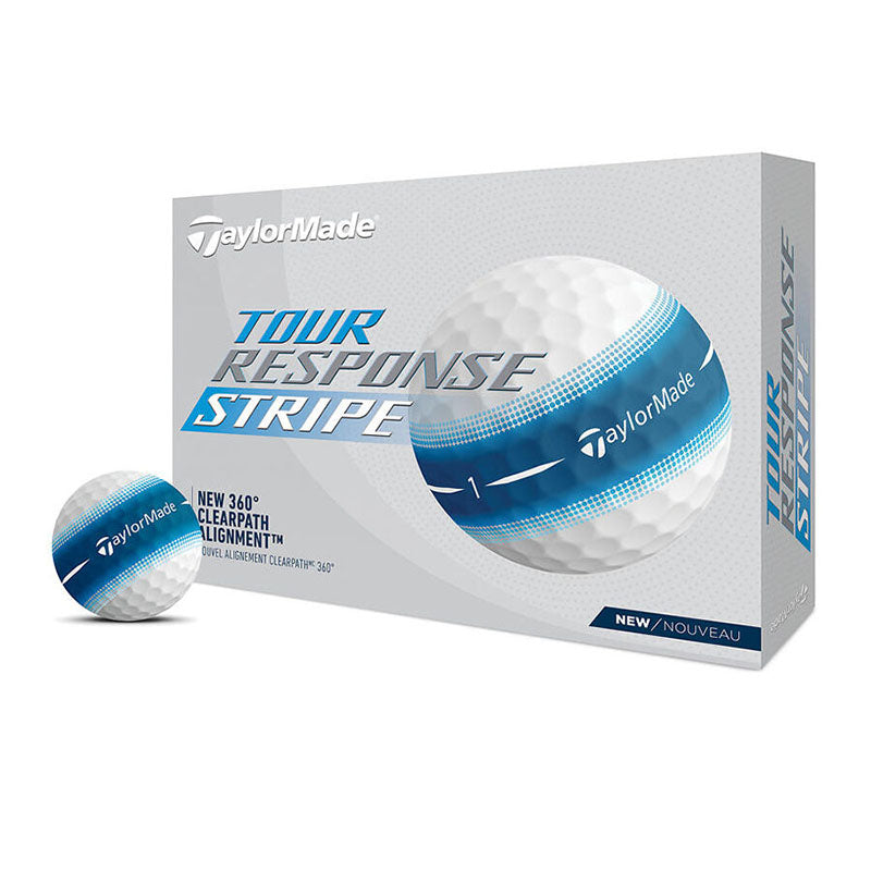 TaylorMade Tour Response Stripe Golf Ball Golf Balls Taylormade Blue  