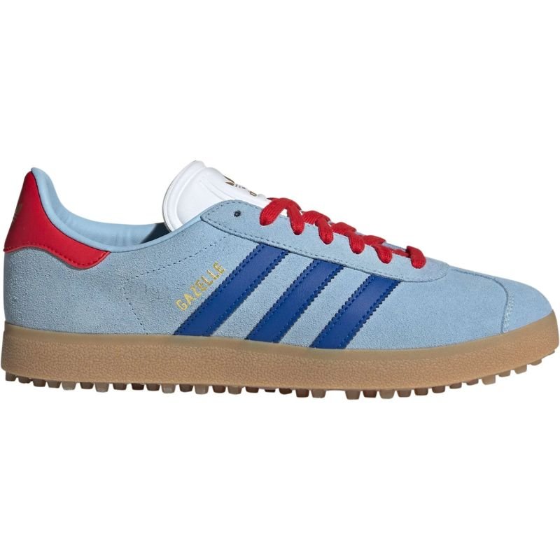 adidas Gazelle Spikeless Golf Shoes Clear Sky Team Royal Blue Better Scarlet Medium