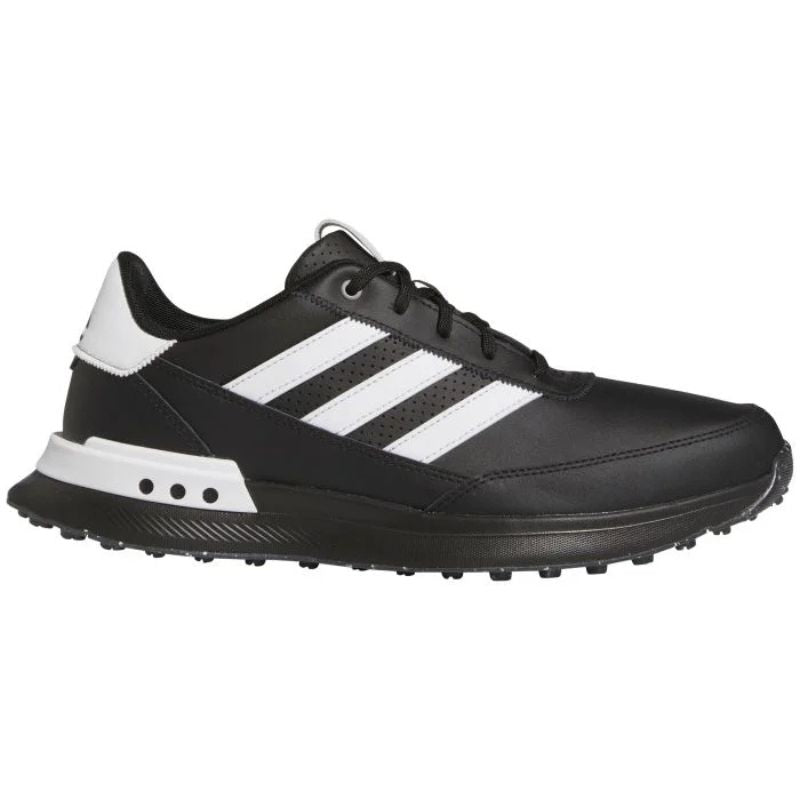 adidas S2G 24 Leather Spikeless Golf Shoes Core Black Cloud White Iron Metallic Medium