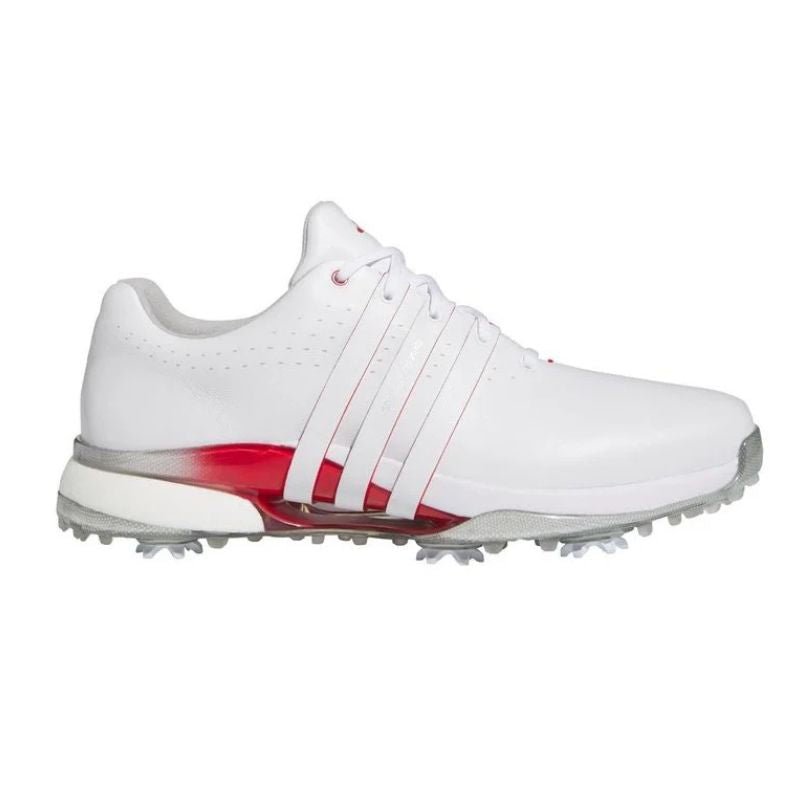 adidas Tour360 24 Golf Shoes Cloud White Better Scarlett Medium