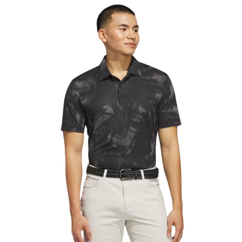 adidas Ultimate365 Printed Mesh Polo Black