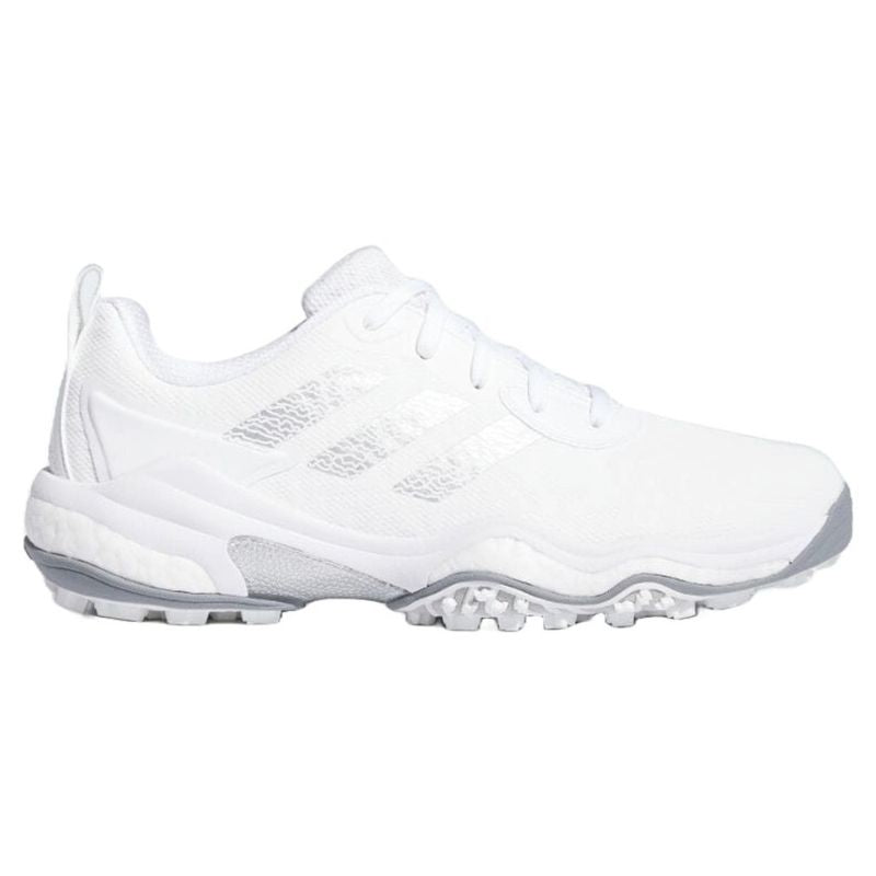 adidas Women's Codechaos 25 Spikeless Golf Shoes Cloud White Silver Metallic Grey Two Medium