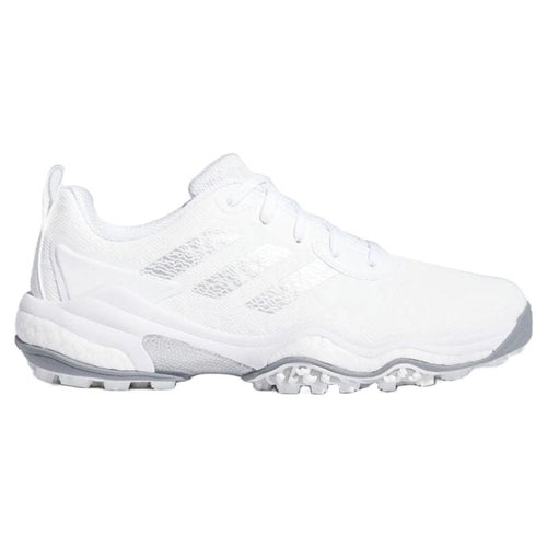 adidas Women's Codechaos 25 Spikeless Golf Shoes Cloud White Silver Metallic Grey Two Medium