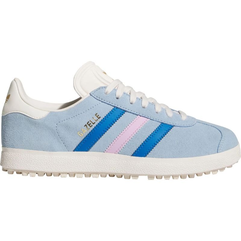 adidas Women's Gazelle Spikeless Golf Shoes Clear Sky Bluebird Bliss Lilac Medium