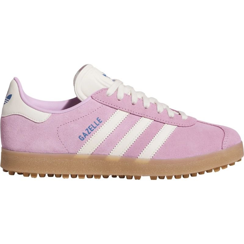 adidas Women's Gazelle Spikeless Golf Shoes Bliss Lilac Chalk White Bluebird Medium