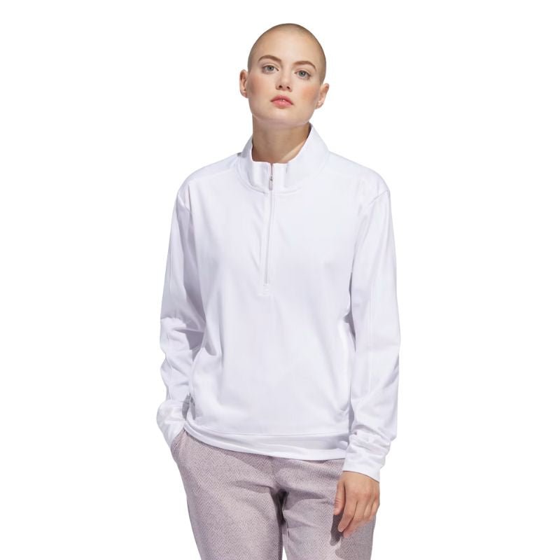 adidas Women's Ultimate365 Half - Zip Layering Top White