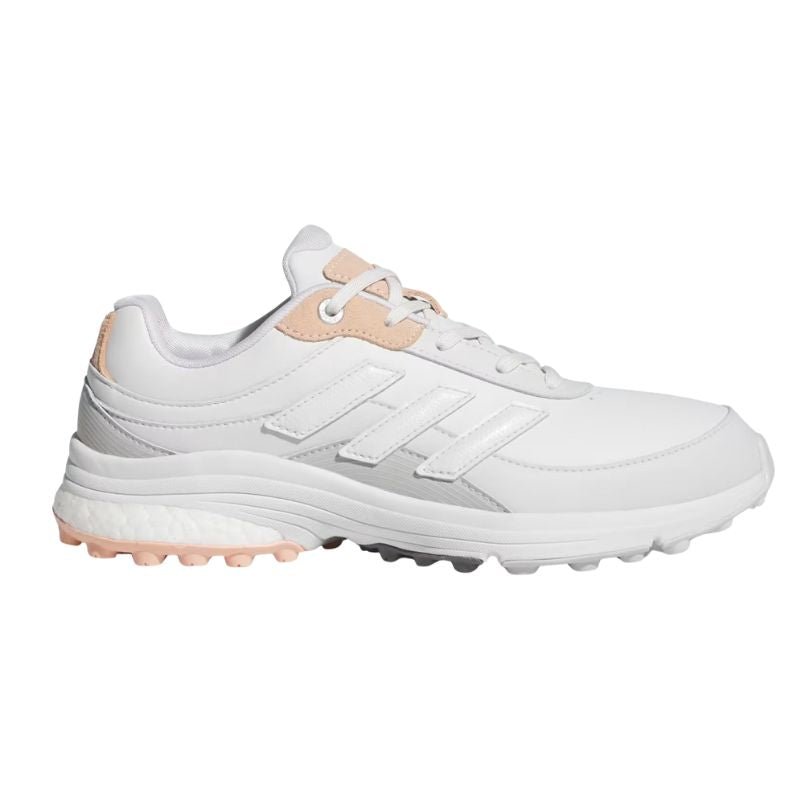 adidas Women's Zoysia Spikeless Golf Shoes Dash Grey Crystal White Powder Coral Medium