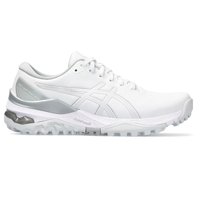 Asics Women's GEL-KAYANO ACE 2 Spikeless Golf Shoes White Pure Silver Medium
