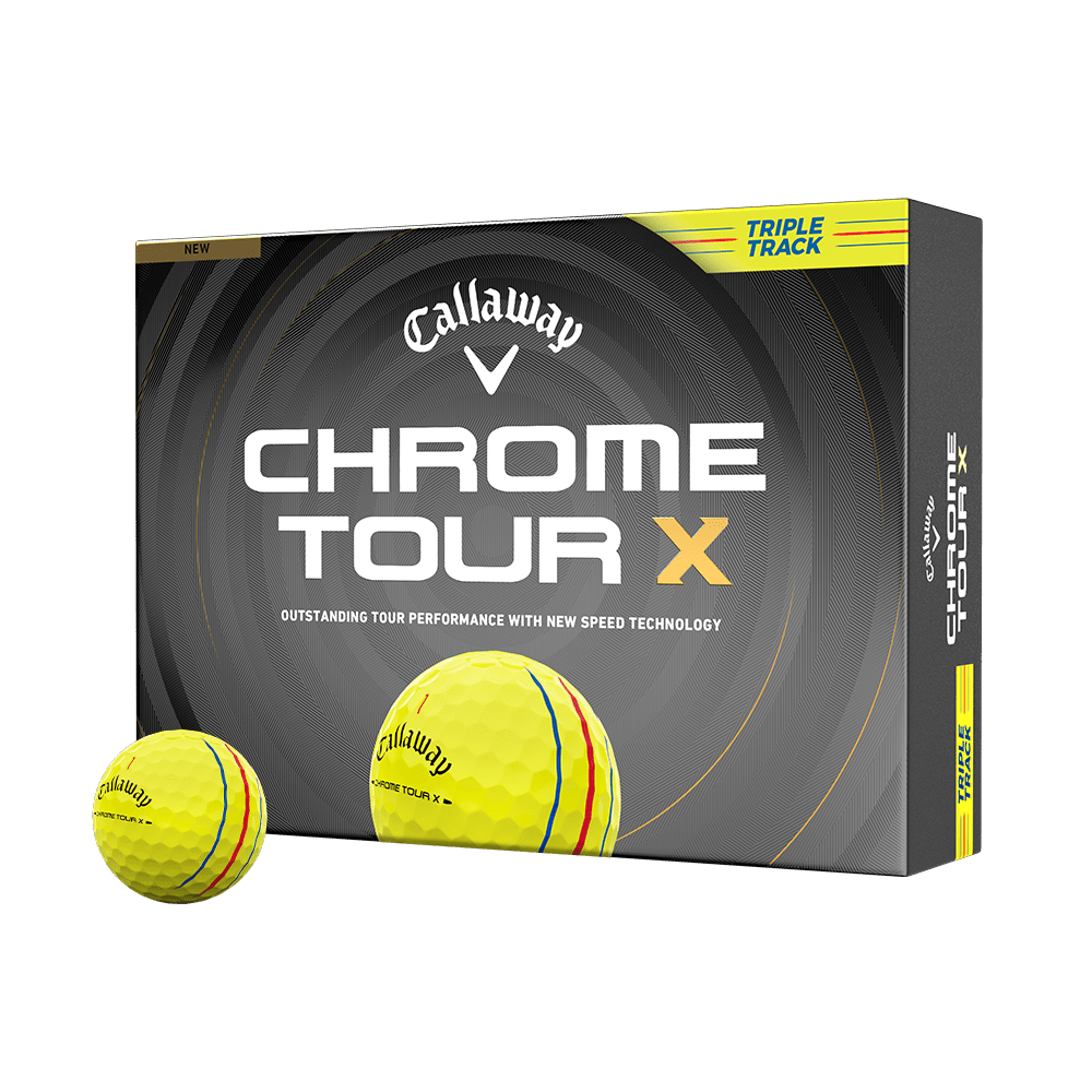 Callaway Chrome Golf Balls - For a limited time only, Buy 3dz Get 4th FREE Chrome Tour X Triple Track Yellow