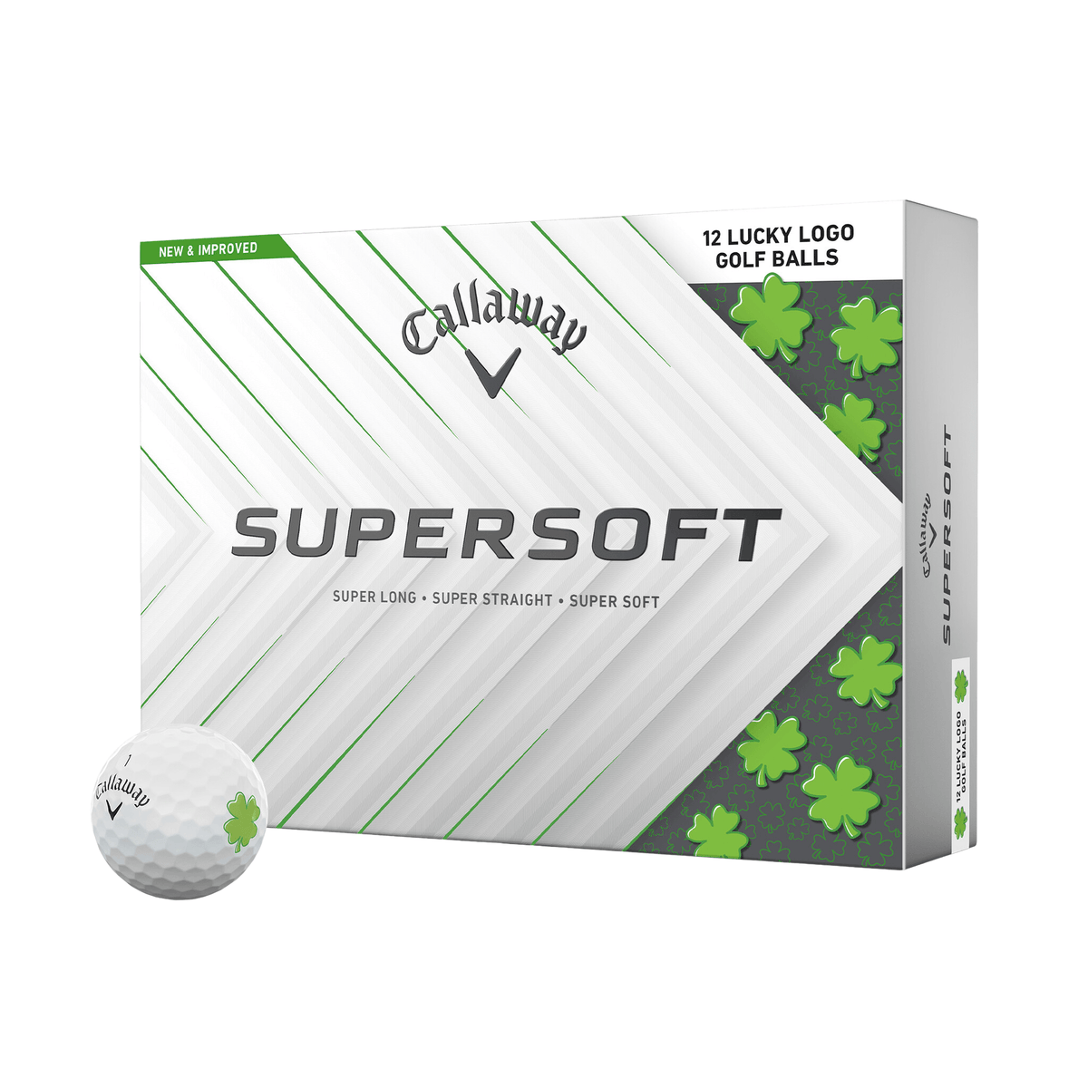 Callaway Supersoft Lucky Golf Balls White Green