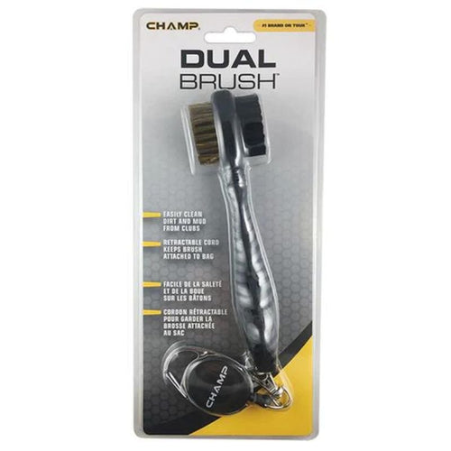 Champ Dual Brush with Zipline Black