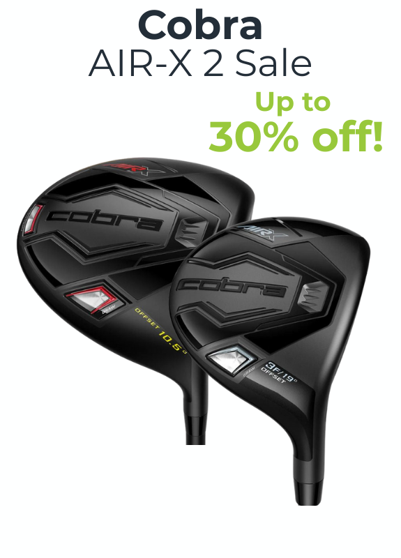 cobra air-x 2 driver and fairway wood on a white background