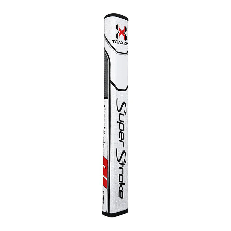 SuperStroke Traxion Flatso 3.0 Putter Grip grip Super Stroke White/Grey  