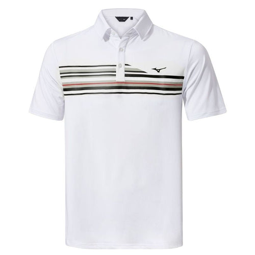 Mizuno Quick Dry Elite Stripe Polo White