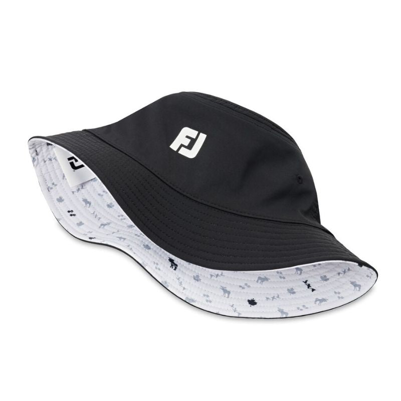 FootJoy Canada Day Reversible Bucket Hat Black White