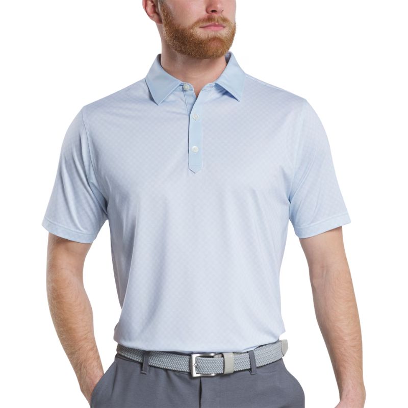 FootJoy Checker Lisle Polo - Previous Season Style Skyway