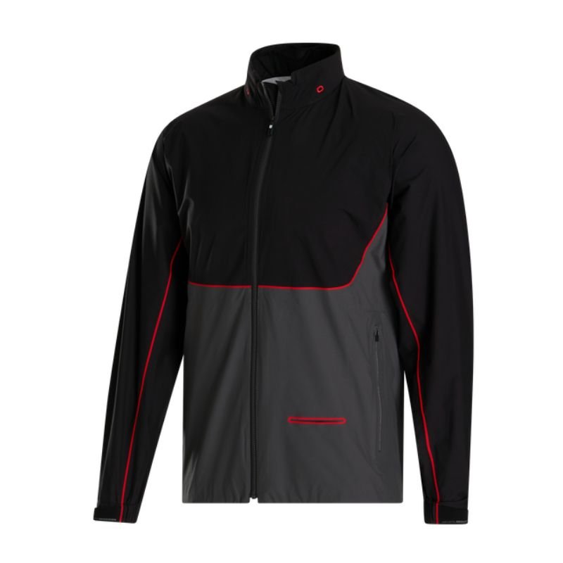 FootJoy DryJoys Select Rain Jacket Black/Charcoal/Red