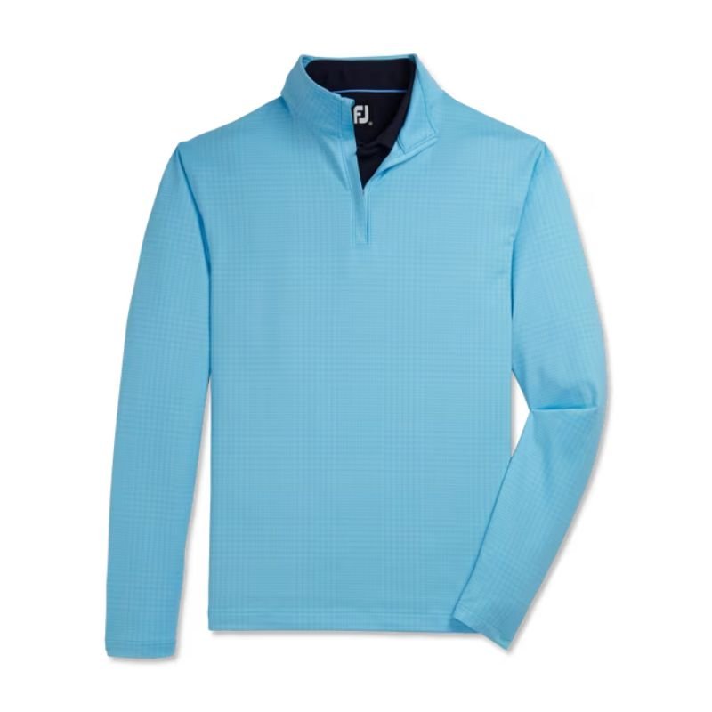FootJoy Glen Plaid Printed Jersey Mid-Layer 1/4 Zip