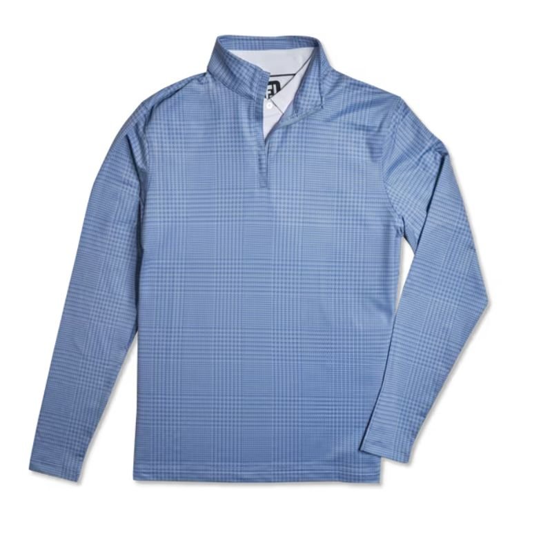 FootJoy Glen Plaid Printed Jersey Mid-Layer 1/4 Zip